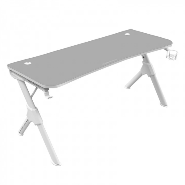 [MGD140W] Mars Gaming MGD140 Mesa de Juego - Superficie Completa de Mousepad - Soporte para Auriculares - Port