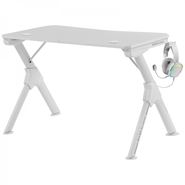 Mars Gaming MGDW Mesa Gaming - Estabilidad Imbatible - Acero y Fibra de Carbono - Gestion de Cablead