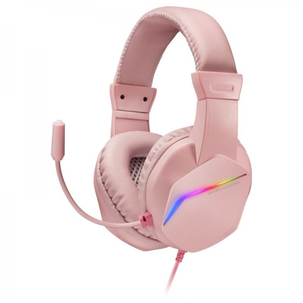 Mars Gaming MH122 Auriculares Gaming - Sonido Hi-Fi Ultra-Bass - Iluminacion FRGB - Cancelacion de R