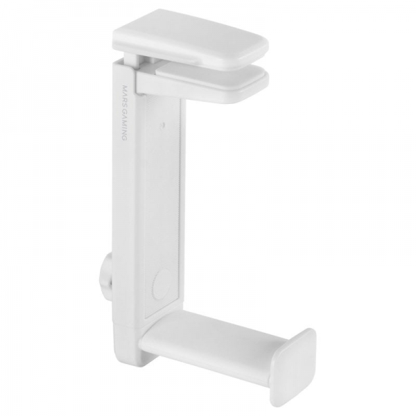 Mars Gaming MHH2 Soporte de Cascos - Instalacion Dual - Rotacion 360º - Sujeta Cables - Agarre Firme