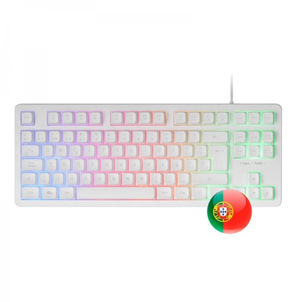 Mars Gaming MK023 Teclado Gaming - Tecnologia H-Mech RED - Iluminacion FRGB LED - Anti-Ghosting - Co