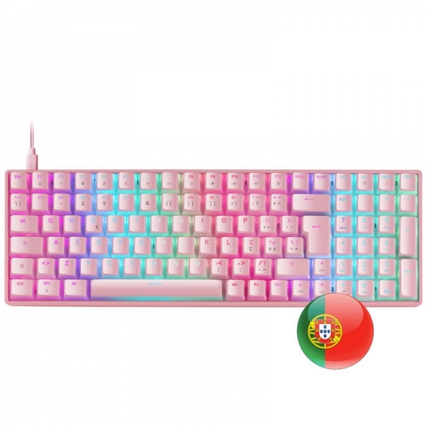 Mars Gaming MKULTRA Teclado Gaming Premium - Tamaño Compacto 96% - Teclas PBT Pudding - Iluminacion