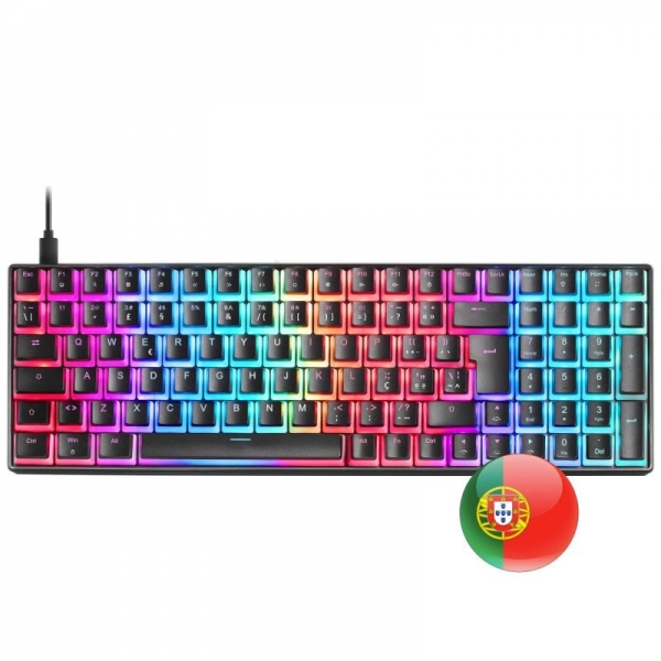 Mars Gaming MKULTRA Teclado Gaming Premium - Tamaño Compacto 96% - Teclas PBT Pudding - Iluminacion