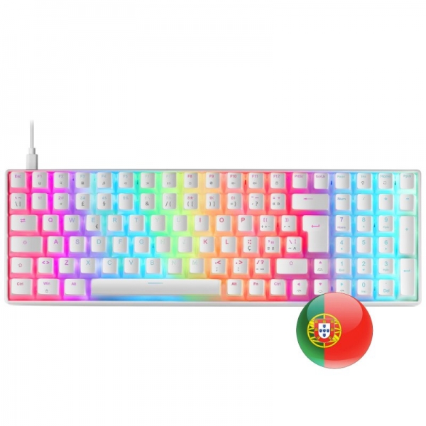 Mars Gaming MKULTRA Teclado Gaming Premium - 96% Compacto - Teclas PBT Pudding - Iluminacion RGB Chr