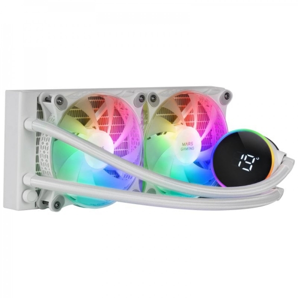 [MLLCD240W] Mars Gaming ML-LCD240 Sistema de Refrigeracion Liquida - Ventiladores ARGB - Opti-chamber 3rd Gen -