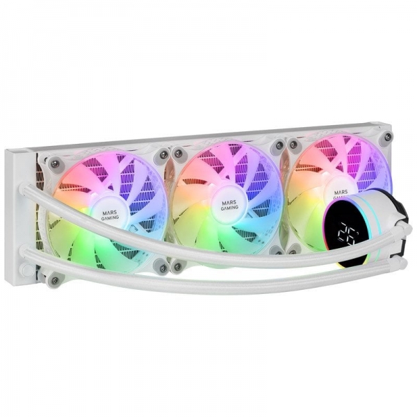 [MLLCD360W] Mars Gaming ML-LCD360 Refrigeracion Liquida ARGB - Tres Ventiladores 120mm - Pantalla LCD Temperatur