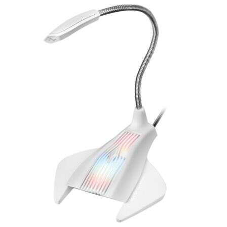 Mars Gaming MMiC Microfono de Mesa con Cuello Flexible USB - Iluminacion RGB - Boton Silencio - Cabl