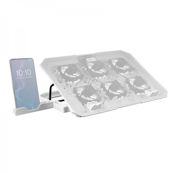 Mars Gaming MNBC23 Base de Refrigeracion - 6 Ventiladores LED Azul - Stand Ajustable - Estructura Ro