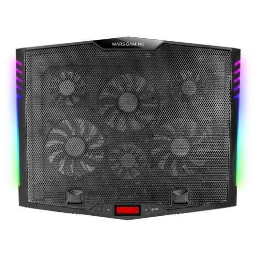 Mars Gaming MNBC5 Base de Refrigeracion para Portatil hasta 19" - 6 Ventiladores - 7 Posiciones de I