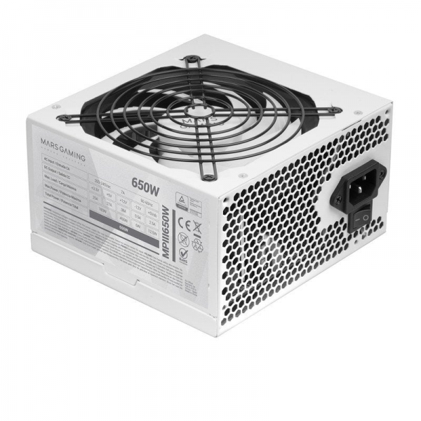 [MPIII650W] Mars Gaming MPIII650 Fuente de Alimentacion - Tecnologia AI-RPM Silenciosa - 99% Eficiencia DIGITAL
