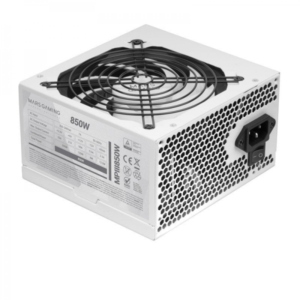 [MPIII850W] Mars Gaming MPIII850 Fuente de Alimentacion - 850W - Eficiencia 99% DIGITAL APFC - Funcionamiento Si