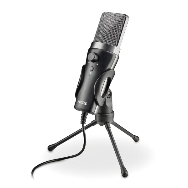 NGS MS120USB Microfono USB para Streaming - Configuracion Ajustable - Grabacion Cardioide - Puerto d