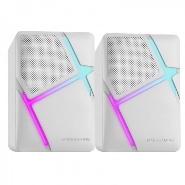 Mars Gaming MS-H Altavoces Compactos - Sonido Envolvente 10W - Iluminacion RGB Flow - Drivers Invert