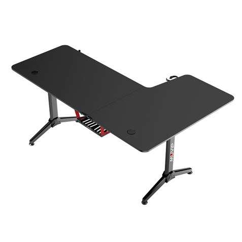 [MV0356] Muvip PRO1300 Mesa Gaming Fibra de Carbono en L Izquierda - Solida - Gran Superficie - Portavasos -