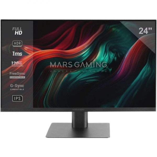 Mars Gaming MV-24 Monitor Gaming FAST-IPS - 24" Full HD - 1ms - 120Hz - HDR10 - FreeSync & G-Sync -