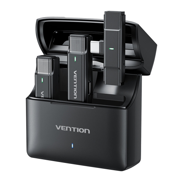 [NCAB0] Vention Levalier Microfono Clip Inalambrico USB-C - Cancelacion de Ruido Avanzada - Bateria 30h - Ra