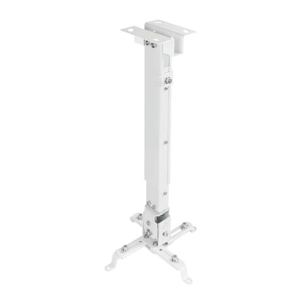 Tooq Soporte Universal de Techo para Proyector - Inclinable y Giratorio - Peso Max 20Kg - Color Blan
