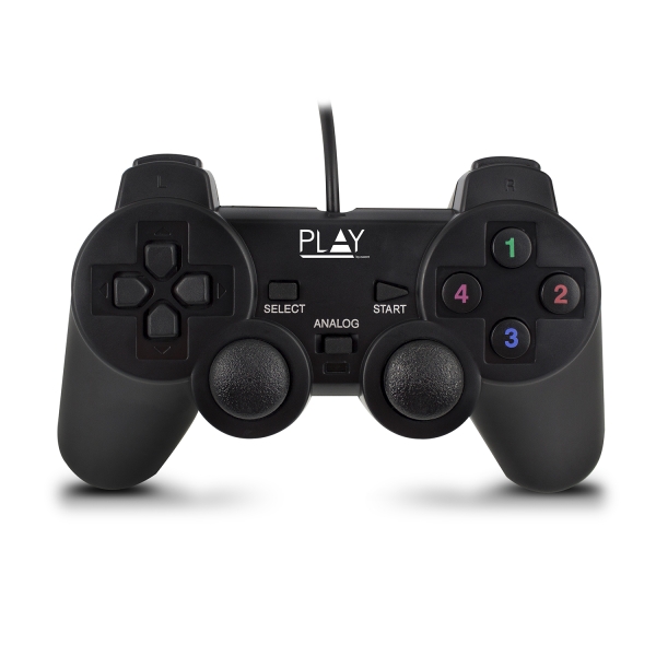 [PL3330] Ewent Mando/Gamepad USB - 13 Botones - 2 Palancas Analogicas - D-Pad de 8 Vias - Cable de 1.5m - Col