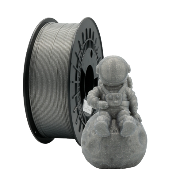 [PLA-GLITTER-Silver] Filamento 3D PLA GLITTER - Diametro 1.75mm - Bobina 1kg - Color Plata