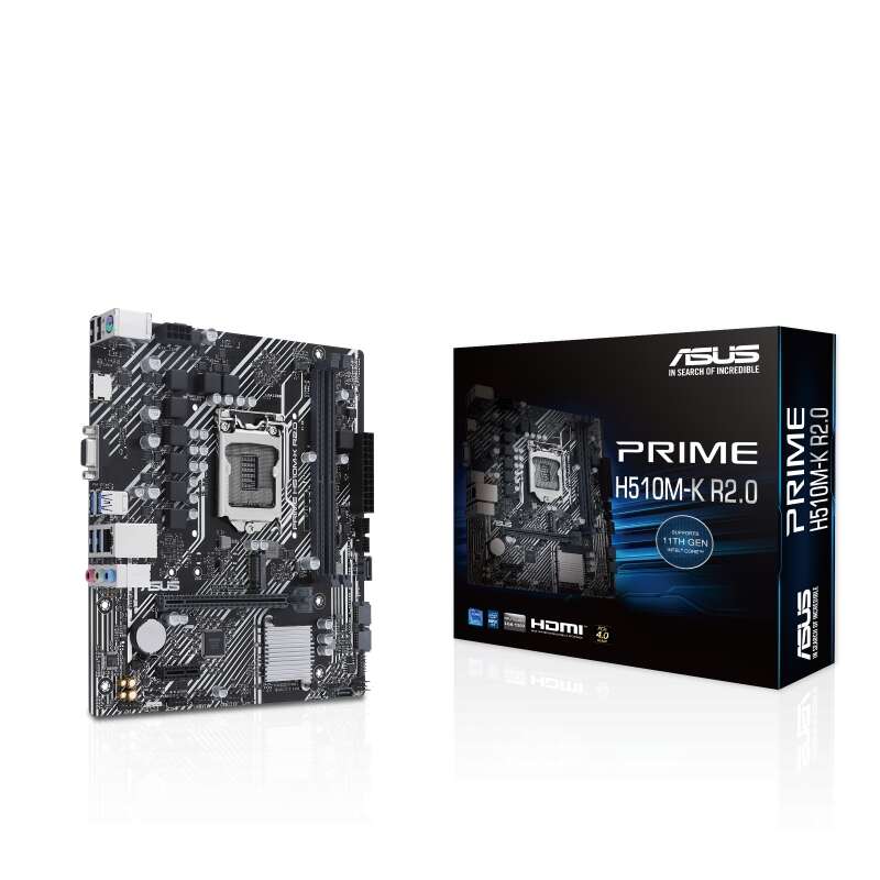 Asus Prime H510M-K R2.0 Placa Base Intel 1200 2x DDR4 - HDMI, PCIe 3.0, 4x Sata III, USB 3.2, MicroA