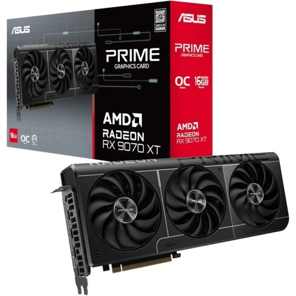 [PRIME-RX9070XT-O16G] Asus PRIME AMD Radeon RX 9070 XT OC Tarjeta Grafica 16GB GDDR6 FSR 4