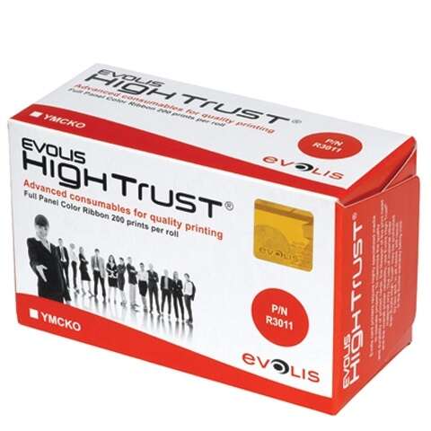 [R3011] Evolis YMCKO Cartucho de Cinta Original - 200 Impresiones - R3011