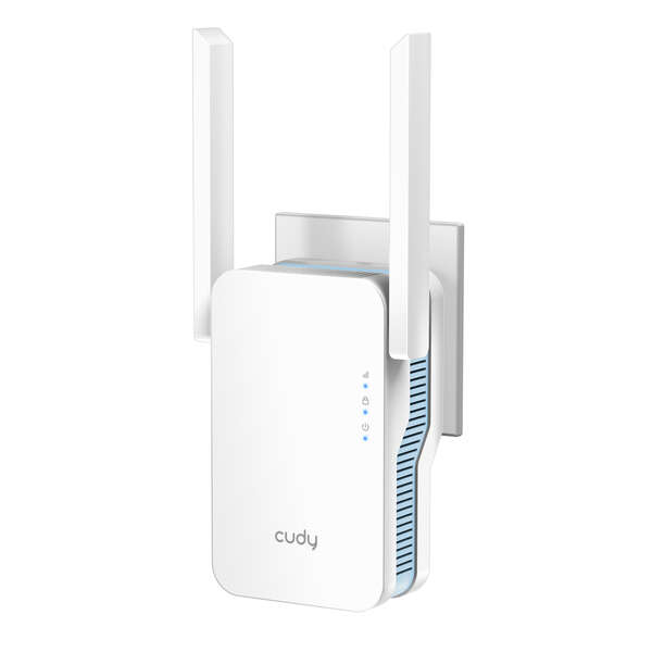Cudy RE1200 Extensor de Rango AC1200 WiFi 6 Doble Banda - Hasta 867Mbps - Boton WPS - 2 Antenas Exte