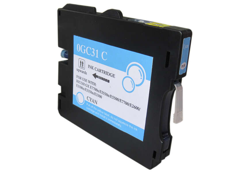 [RI-GC31CY(PG)] Ricoh GC31C Cyan Cartucho de Tinta Pigmentada Generico - Reemplaza 405689/405702