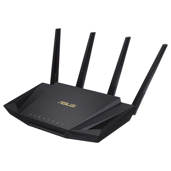 [RT-AX58U] Asus RT-AX58U Router AX 3000 WiFi 6 Dual Band - Velocidad Combinada de unos 3000Mbps - 4 Puertos RJ4