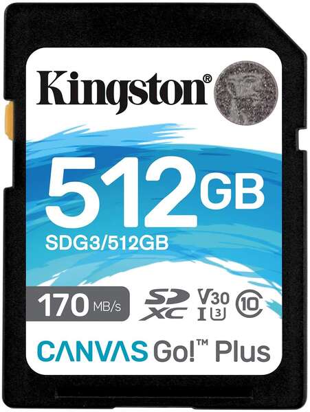 [SDG3/512GB] Kingston Tarjeta SDXC 512GB UHS-I U3 V30 Clase 10 170MB/s Canvas Go Plus
