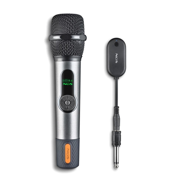 NGS SingerStar Microfono Inalambrico Vocal - Tipo Dinamico - Sonido Potente y Claro - Entrada Jack 3