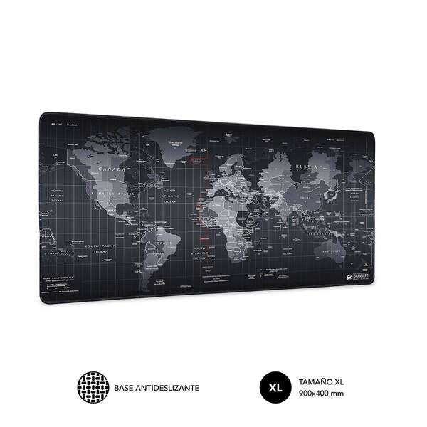 [SUB-MP-01PUW01] Subblim Alfombrilla Extra Grande de 900x400mm - Espacio Amplio para Juegos o Trabajos - Bordes Cosid