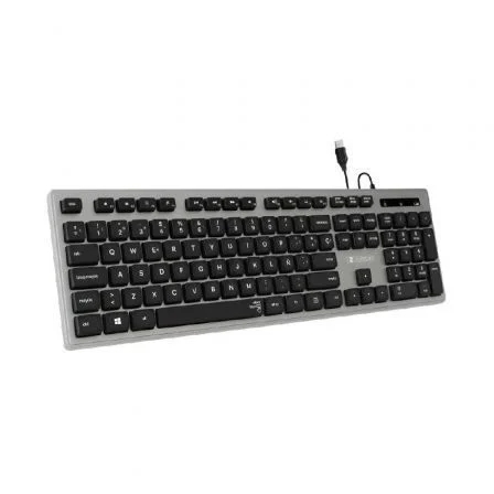 Subblim Teclado Ergonómico Delgado - Teclas silenciosas y cóncavas - Conexión USB Plug and Play - Te