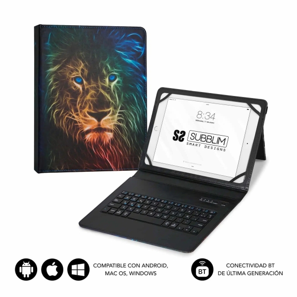 Subblim Keytab Pro Bluetooth Funda universal 9-10.1" - Diseño ultradelgado - Soporte ajustable - Sis