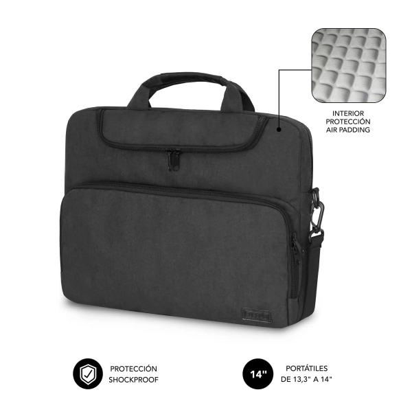 Subblim Maletin para Portatiles de hasta 14" Pulgadas - Proteccion Air Padding - Resistente Polieste