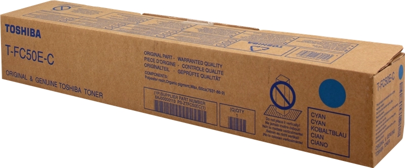 [T-FC50EC] Toshiba T-FC50EC Cyan Cartucho de Toner Original - 6AJ00000113/6AJ00000227/6AJ00000301