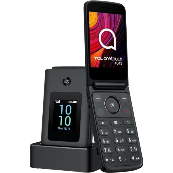 TCL One Touch 4043 Telefono Movil Pantalla Principal 3.2", Secundaria 1.77" Bluetooth 5.0 - Camara 2