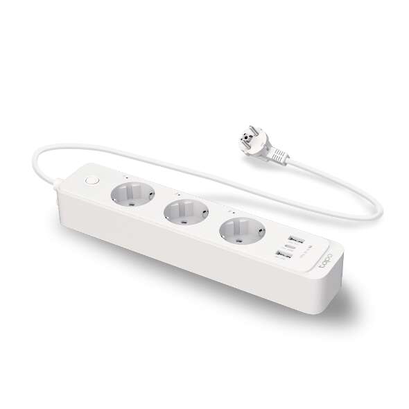 TP-Link Tapo P300 Regleta Inteligente WiFi - 3 Enchufes y 2 Puertos USB 3.0 - Carga Rapida de 18W -
