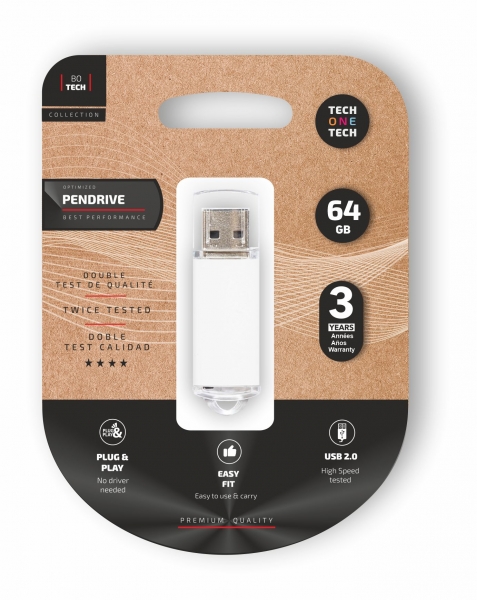 [TEC3007-64] TechOneTech Basic Memoria USB 2.0 64GB (Pendrive)