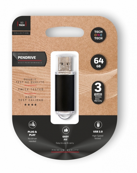 [TEC3008-64] TechOneTech Basic Memoria USB 2.0 64GB (Pendrive)
