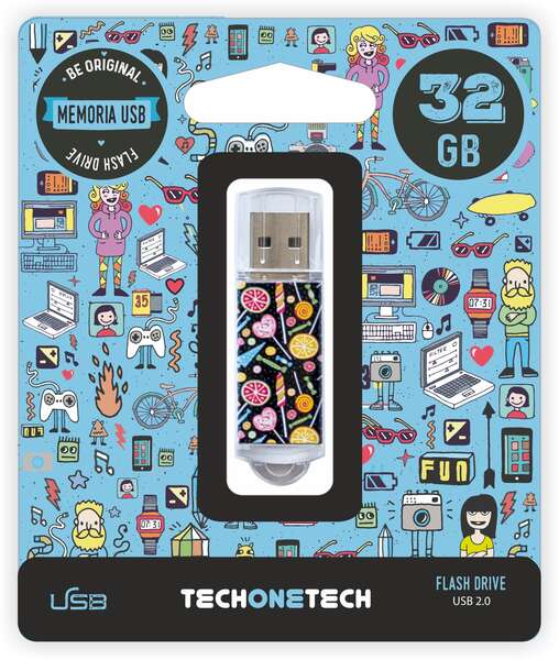 [TEC4001-32] TechOneTech Candy Pop Memoria USB 2.0 32GB (Pendrive)