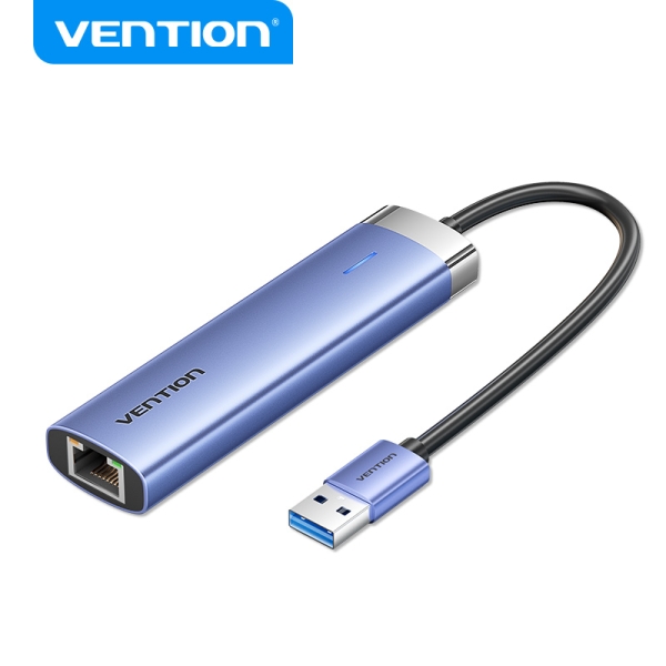 [TGFSB] Vention Hub USB 3.0 5 en 1 - Transferencia 5 Gbps - Puerto Gigabit Ethernet - Amplia Compatibilidad