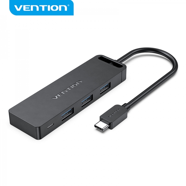 [TGTBB] Vention HUB 5 en 1 USB-C a 3xUSB3.0/USB-C(Gen1)/Micro-B Powered - 0.15m - Color Negro