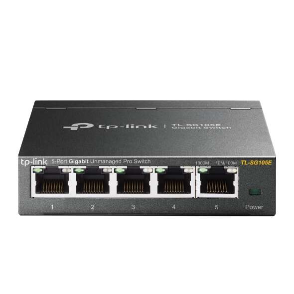 TP-Link Switch Easy Smart de 5 puertos Gigabit - Plug & Play - Carcasa Metalica - Reduce el Consumo