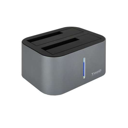 [TQDS-805G] Tooq Docking Station USB 3.0/3.1 Gen 1 - HDD/SSD 2.5", 3.5" SATA - Boton de Clonacion - Color Gris/N