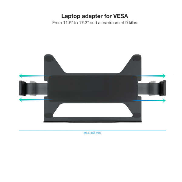 [TQLH1117-B] Tooq Soporte/Adaptador de Portátil Para Vesa - Color Negro