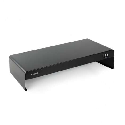 [TQMR0124] Tooq Soporte Elevador para Monitor o Portatil - 3x USB 2.0 - Peso Max. 20kg - Color Negro