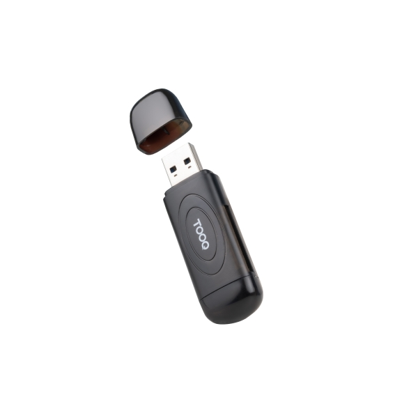 [TQR-3002B] Tooq Lector de Tarjetas USB-A 3.0 - Compatible con SD, Micro SD y TF - Color Negro