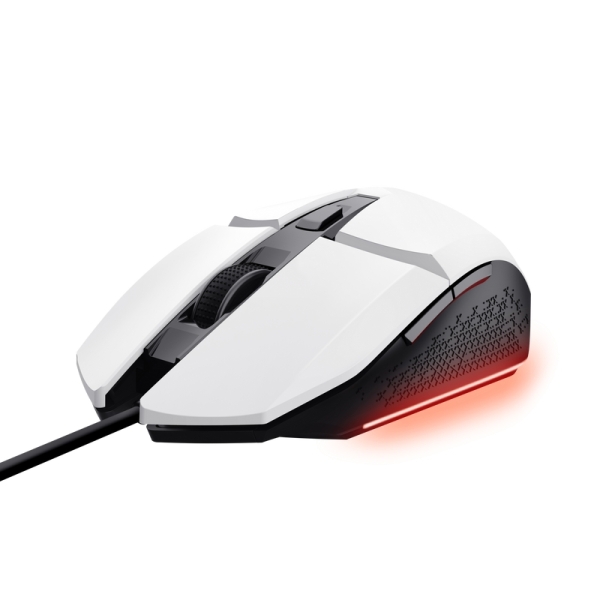 Trust Raton Gaming Iluminado Felox - Velocidad Ajustable 200-6400 PPP - 3 Configuraciones LED Multic