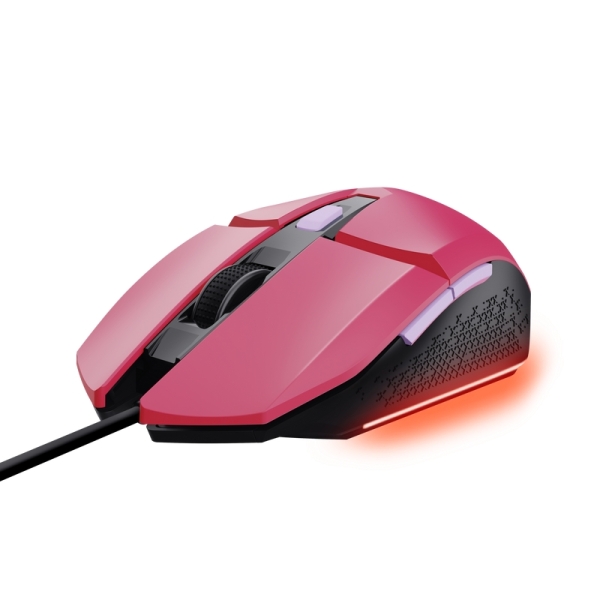 Trust Raton Gaming Iluminado Felox - Velocidad Ajustable hasta 6400 PPP - 3 Configuraciones LED Mult